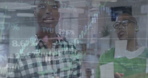 Business Professionals Analyzing Financial Data Insights