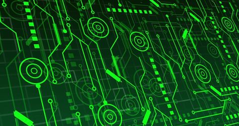 Neon Green Circuit Board Technology Background - Download Free Stock Images Pikwizard.com