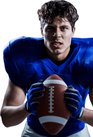 aggressive american football player with ball transparent background - Download Free Stock Videos Pikwizard.com