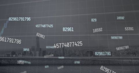 Digital Financial Interface Against Urban Skyline Background - Download Free Stock Images Pikwizard.com