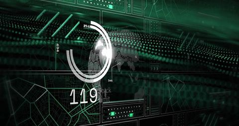 Digital Interface with Global Data Processing Visual - Download Free Stock Images Pikwizard.com