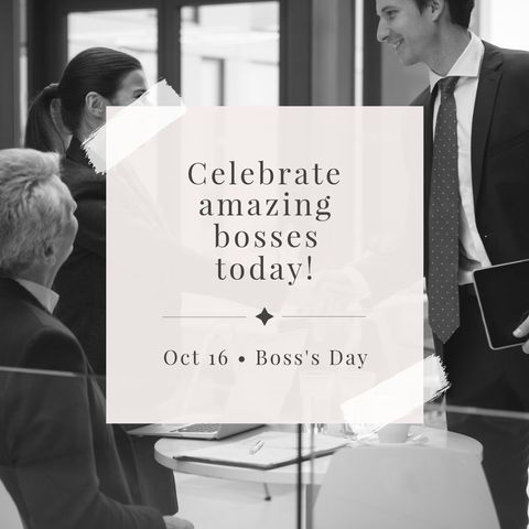 Happy Boss's Day Celebration in Office Setting - Download Free Stock Templates Pikwizard.com