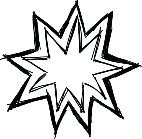 edgy black starburst shape on transparent background - Download Free Stock Videos Pikwizard.com