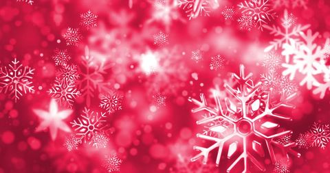 Falling Snowflakes on Red Background for Festive Celebration - Download Free Stock Images Pikwizard.com