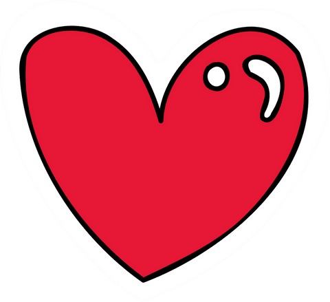 Bright Red Heart with Black Outline on Transparent Background - Download Free Stock Videos Pikwizard.com
