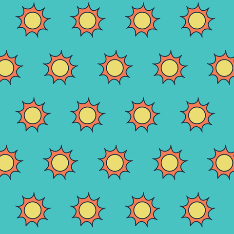Bright sunny pattern design on transparent blue vector illustration