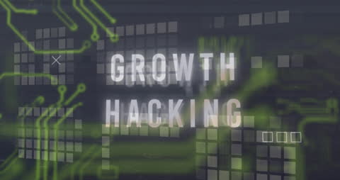 Digital Growth Hacking Concept with Futuristic Geometric Animation