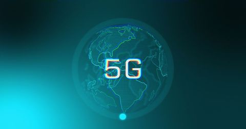 Glowing 5G Globe with Futuristic Network Overlay - Download Free Stock Images Pikwizard.com