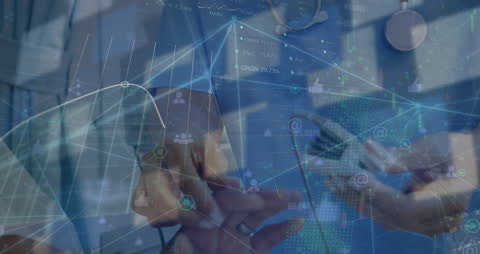 Digital Data Visualization Overlapping Logistics Operations