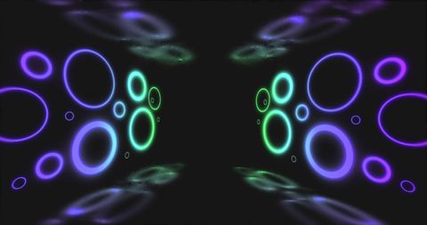 Glowing Neon Circles Creating Dynamic Motion Effect - Download Free Stock Images Pikwizard.com