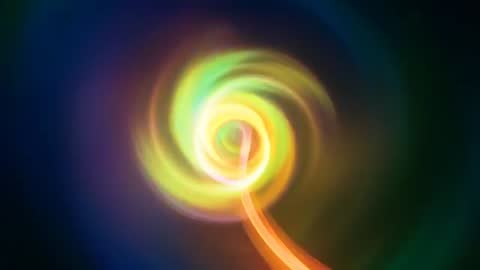 Rotating Neon Vortex Pulling Luminous Ribbon Into Glowing Core Futuristic Motion Loop