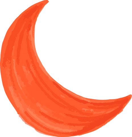 stylized orange crescent brushstroke on transparent background - Download Free Stock Videos Pikwizard.com