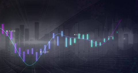Dynamic Financial Data Analysis with Illuminated Graphs - Download Free Stock Images Pikwizard.com