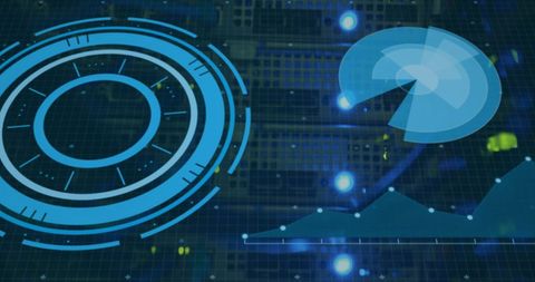 Futuristic Digital Data Processing Display - Download Free Stock Images Pikwizard.com