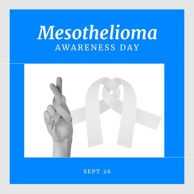 Mesothelioma Awareness Day Campaign with Blue Ribbon Symbol - Download Free Stock Templates Pikwizard.com