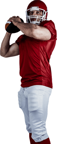 Athletic transparent quarterback in action passion monday night football