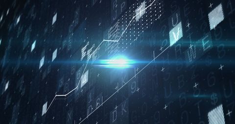 Digital Financial Data Analytics over Dark Background - Download Free Stock Images Pikwizard.com