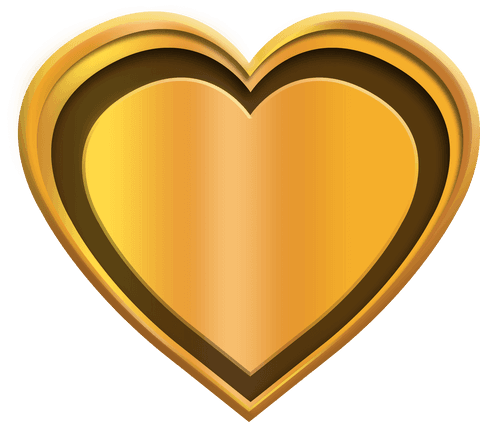 golden hearts digital illustration on transparent background - Download Free Stock Videos Pikwizard.com