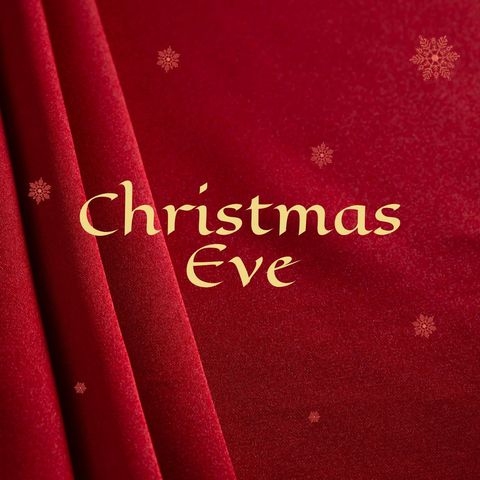 christmas eve message on elegant red fabric background - Download Free Stock Templates Pikwizard.com