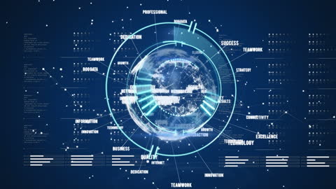 Digital Globe with Futuristic Data Analytics