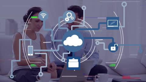 Business Team Analyzing Network Digital Connectivity