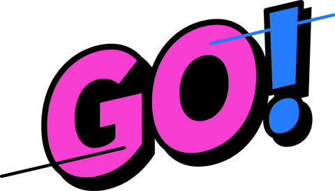 energetic go! typography with transparent background - Download Free Stock Videos Pikwizard.com