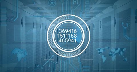 Digital Data Processing on High-Tech Server Background - Download Free Stock Images Pikwizard.com
