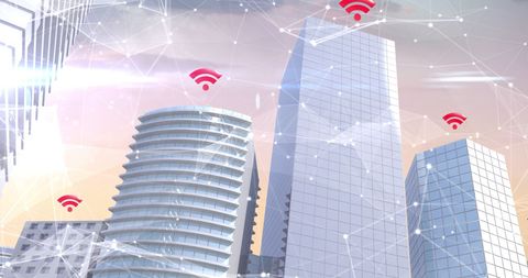 Modern Smart City Network With Digital Connectivity - Download Free Stock Images Pikwizard.com