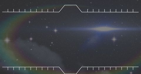 Futuristic Digital Interface with Abstract Night Sky Elements