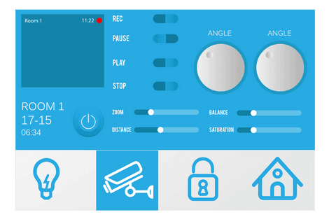 digital monitoring screen with knobs on transparent background - Download Free Stock Videos Pikwizard.com