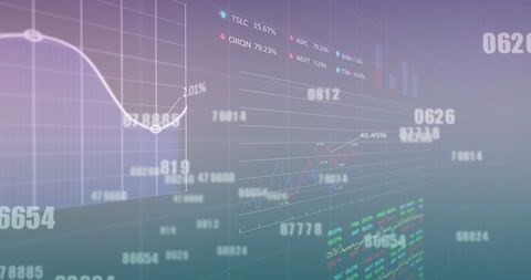 Abstract Digital Data Charts and Graphs on Screen - Download Free Stock Images Pikwizard.com