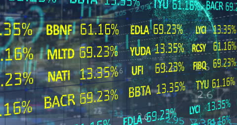 Dynamic Financial Data Animation Over Urban Landscape