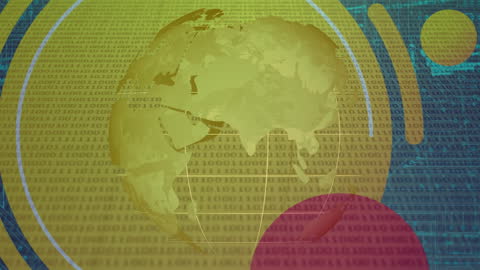 Global Data Processing and Circuit Board Animation