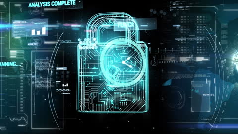 Cybersecurity Digital Locking Interface with Data Analysis Elements