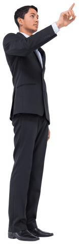 professional biracial businessman pointing gesture transparent background - Download Free Stock Videos Pikwizard.com
