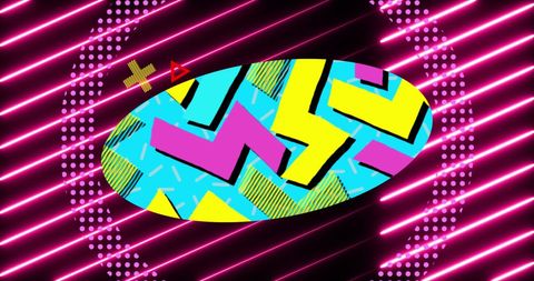 Application of Geometric Shapes over Light Trails for Flash Promotion - Download Free Stock Images Pikwizard.com