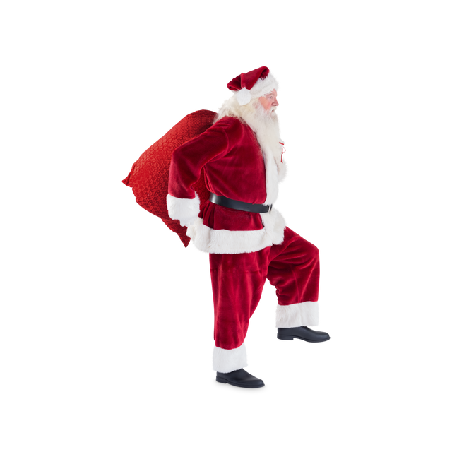 Transparent Santa Claus with Sack Christmas Tradition Character - Download Free Stock Videos Pikwizard.com