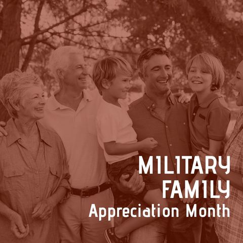 Military Family Celebrating Appreciation Month Together in Joy