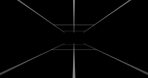 Abstract dark tunnel with geometric lines and perspective