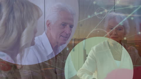 Senior People Engaging with Digital Technology Networking Concept