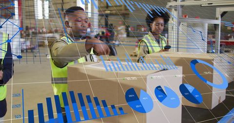 Diverse Team Working with Financial Data Integration