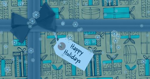 Festive Christmas Presents with Snowflakes and Holiday Tag - Download Free Stock Images Pikwizard.com