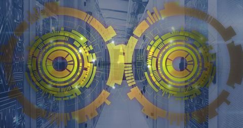 Digital Data Processing on High-Tech Computer Servers - Download Free Stock Images Pikwizard.com
