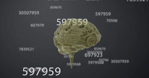 Digital Brain with Numeric Data Flowing Concept - Download Free Stock Images Pikwizard.com