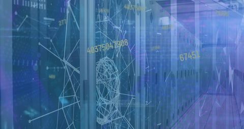 Innovative Data Flow and Networking in Modern Server Room - Download Free Stock Images Pikwizard.com