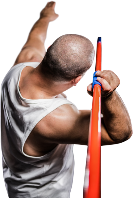 Athlete Holding Javelin Ready to Throw with Transparent Background - Download Free Stock Videos Pikwizard.com