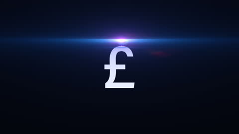 Pound Symbol Illuminated Modern Finance