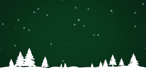Snowy Winter Landscape with Pines and Falling Snowflakes on Green Sky - Download Free Stock Images Pikwizard.com