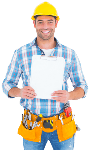 Transparent Portrait Smiling Worker Holding Clipboard - Download Free Stock Videos Pikwizard.com