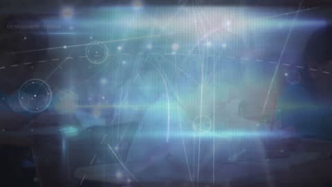 Animated Data Overlay Over Classroom of Diverse Learners